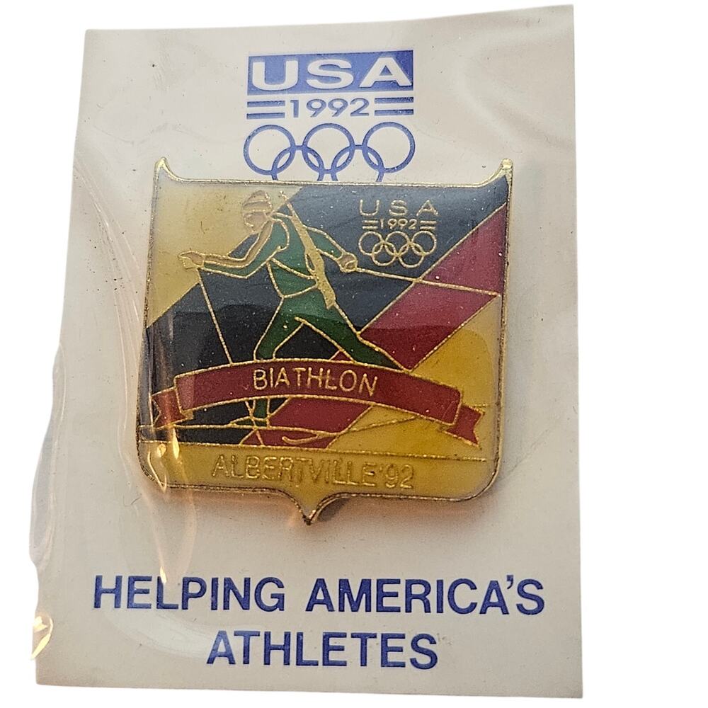 1992 Albertville Winter Olympics Pin Biathlon